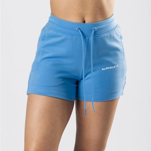 NEW Alphalete Essential Core Athletic Shorts Ice Blue - Picture 3 of 7